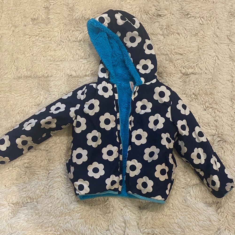 Hanna Andersson Reversible Jacket with Blue fleece